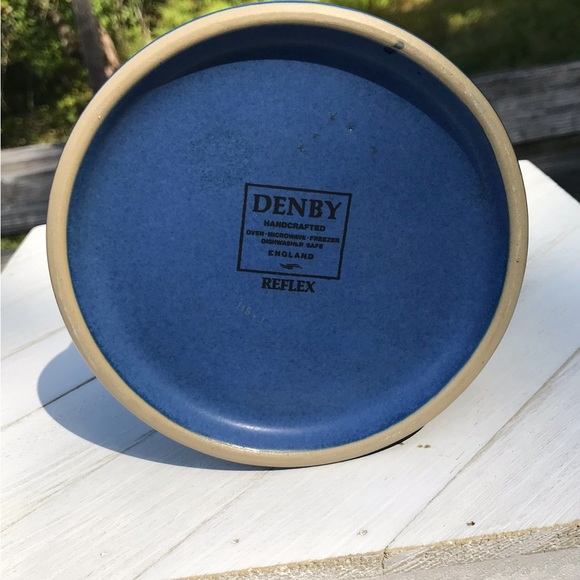 Vintage Denby “Reflex” Vintage Blue Square Design Stoneware Pitcher.  32 oz. - Picture 3 of 4